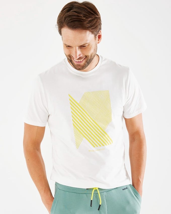 Mexx T-shirt Ronde Hals Off White - Maat M