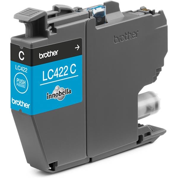Originele Brother inktcartridge LC-422C, enkele verpakking, cyaan