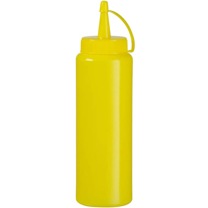 HENDI Dispenser flacon – hygiënisch – vaatwasmachinebestendig – 0,35L – geel