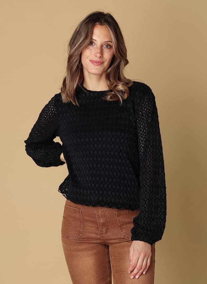 IVY BEAU Skye Tops - Black - maat 40