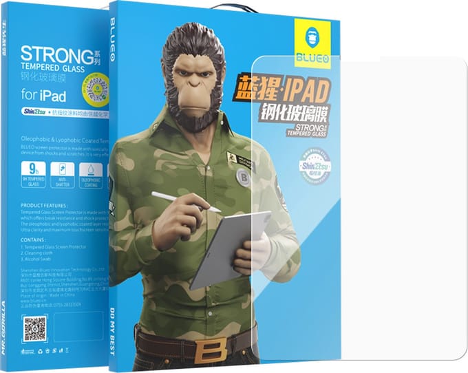 Blueo Screenprotector Geschikt voor iPad Pro | iPad Air 2020 | iPad Air 2022 met Applicator