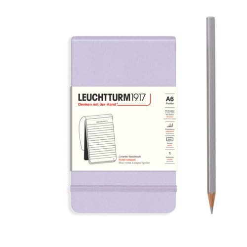 Leuchtturm1917 reporter notepad, hardcover, pocket (a6), gelinieerd, lila
