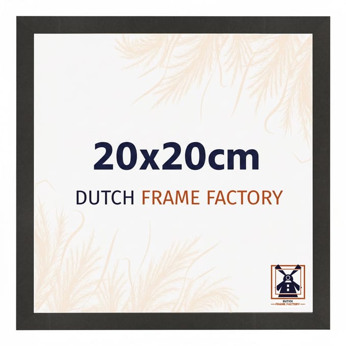 Fotolijst 20x20 cm - MDF - Zwart Mat - Benno
