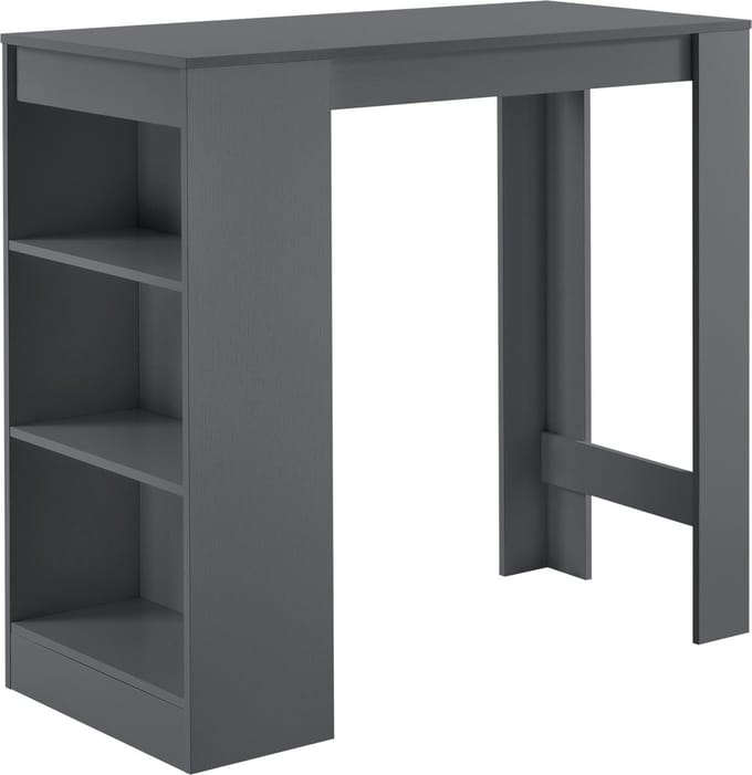 Bartafel met 3 planken 110x50x103 cm donkergrijs