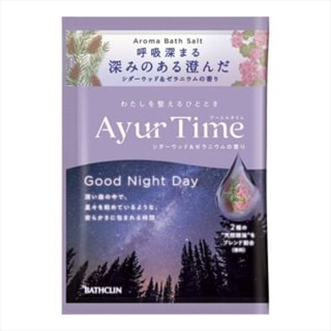 BATHCLIN - Ayur Time Aroma Bath Salt Good Night Day 40g