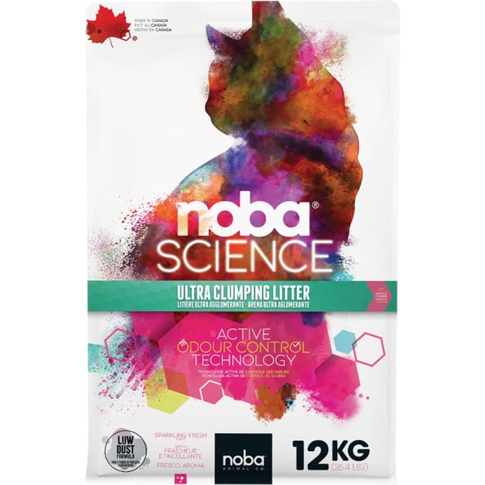 Dubbelpak: 2x12kg Noba Science Sparkling Fresh Scent kattenbakvulling