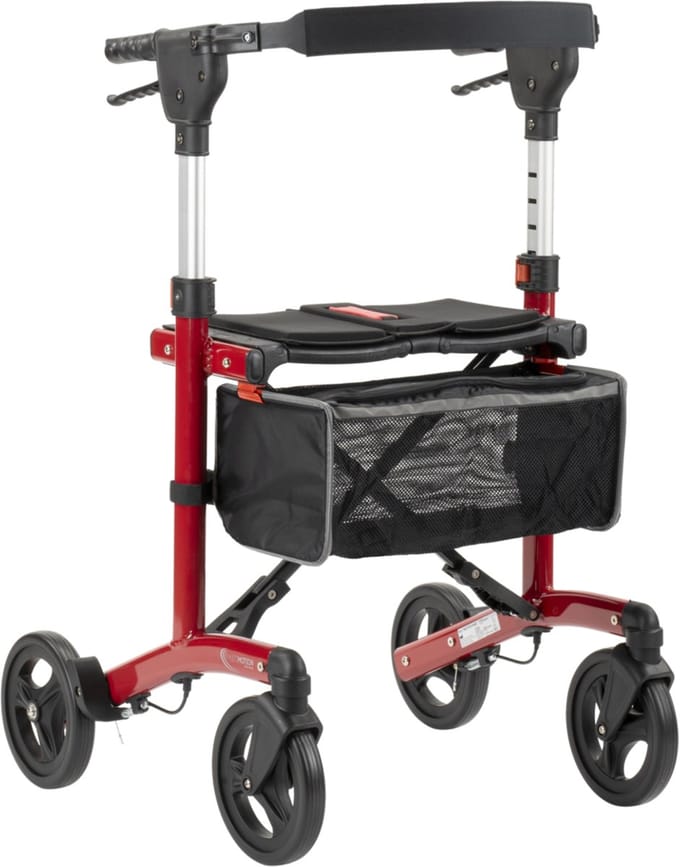 Rollator MultiMotion Trollimaster RA60 Rood - Standaard - 60 cm (lengte vanaf 1.65 m)