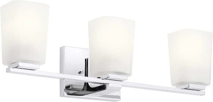 Kichler LED Wandlamp Roehm | 3W 3000K 300Lm 830 | IP44 | Dimbaar | Polished Chrome