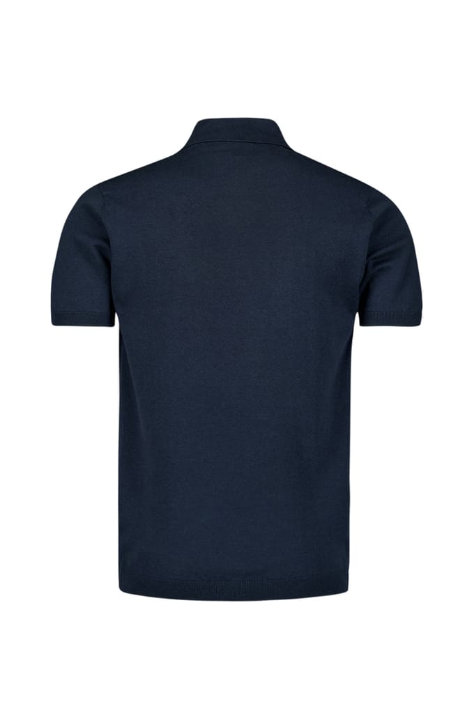 No Excess Pullover Short Sleeve Polo Button Solid Deep Blue Größe: XXL | Poloshirts Outlet | Herren | Blau