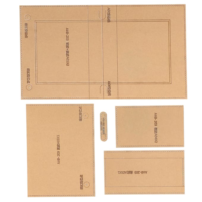 DIY Acryl Stencil Sjabloon Leerpatroon Schoudertas Messenger Bag Maakgereedschap AAB-203 beige