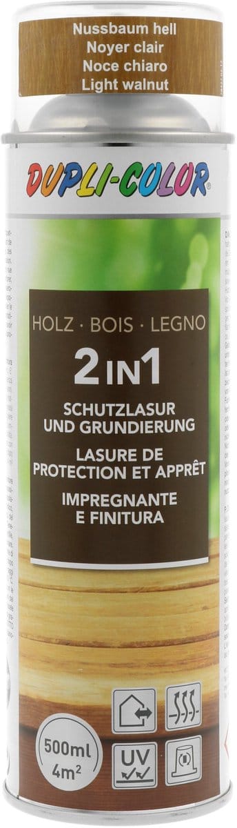 DupliColor Houtbeits Licht Notenhout Spuitbus 500ml