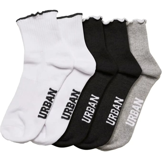 Urban Classics - Girly Small Edge 4Pack Sokken - 35/38 - Multicolours