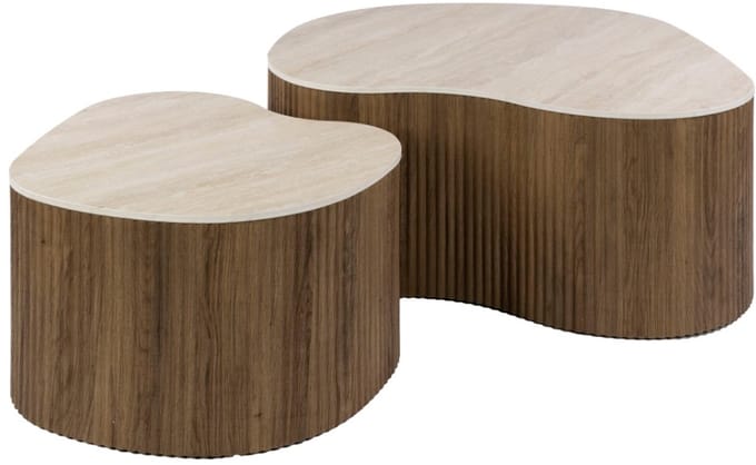 AnLi Style Salontafel Ceramo medio set/2 keramiek travertin