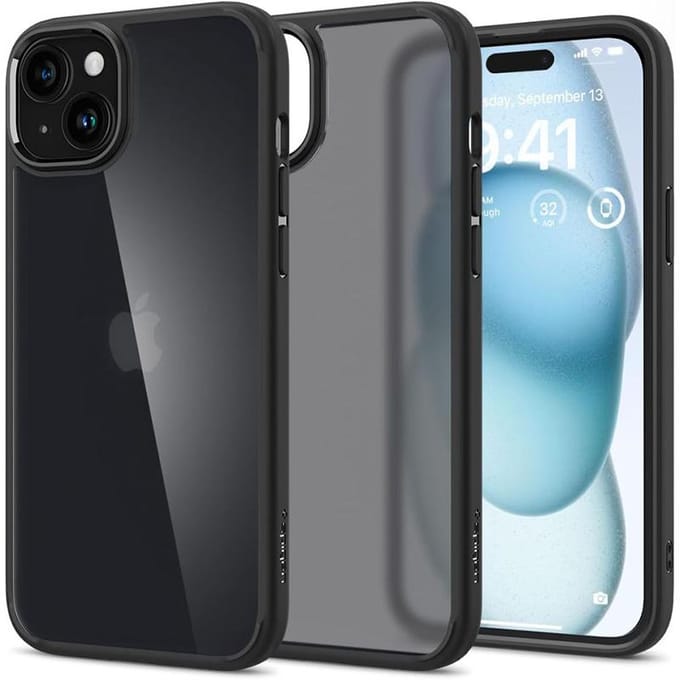 Spigen Ultra Hybrid Apple iPhone 15 Hoesje Back Cover Zwart