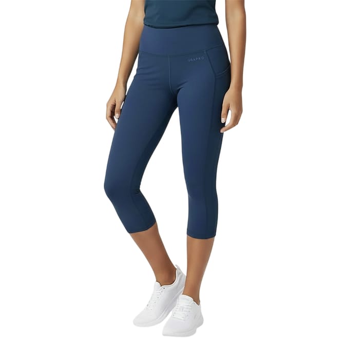 USA Pro Dames/Dames Cropped Leggings (Marine)