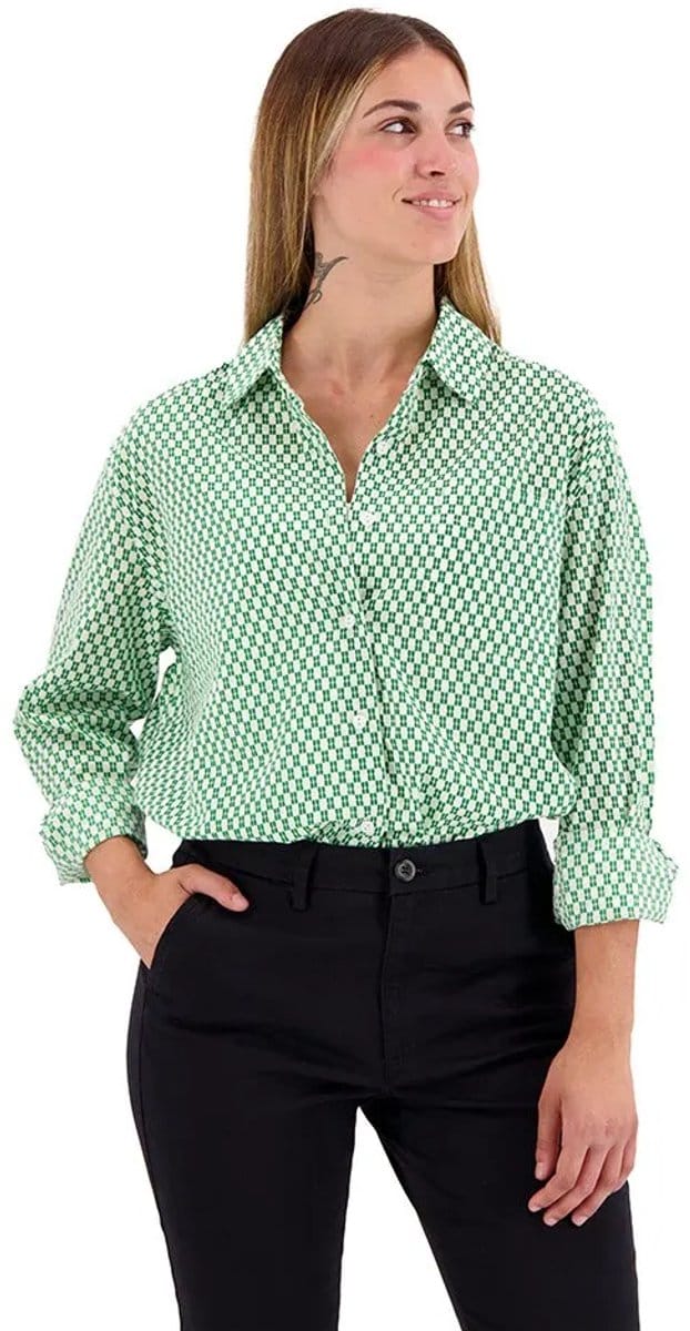 Dockers Original Overhemd Met Lange Mouwen Groen M Vrouw