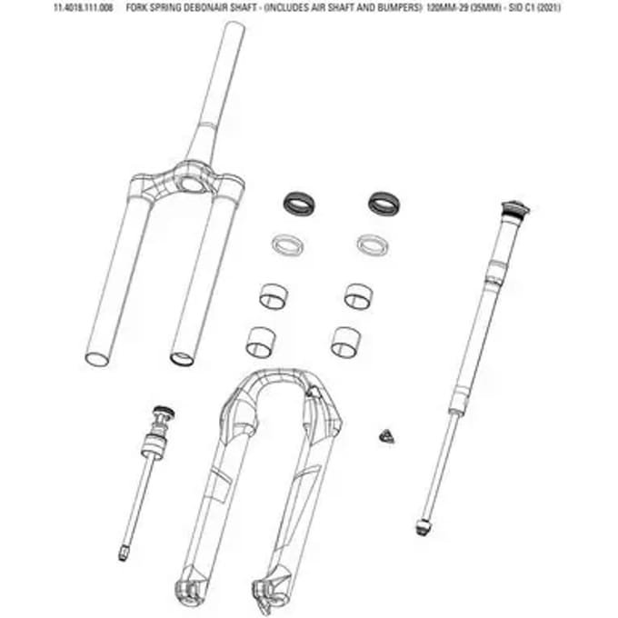 Vorkzuiger kit Rockshox Sid C1 2021 Dba 100mm 29""35mm "