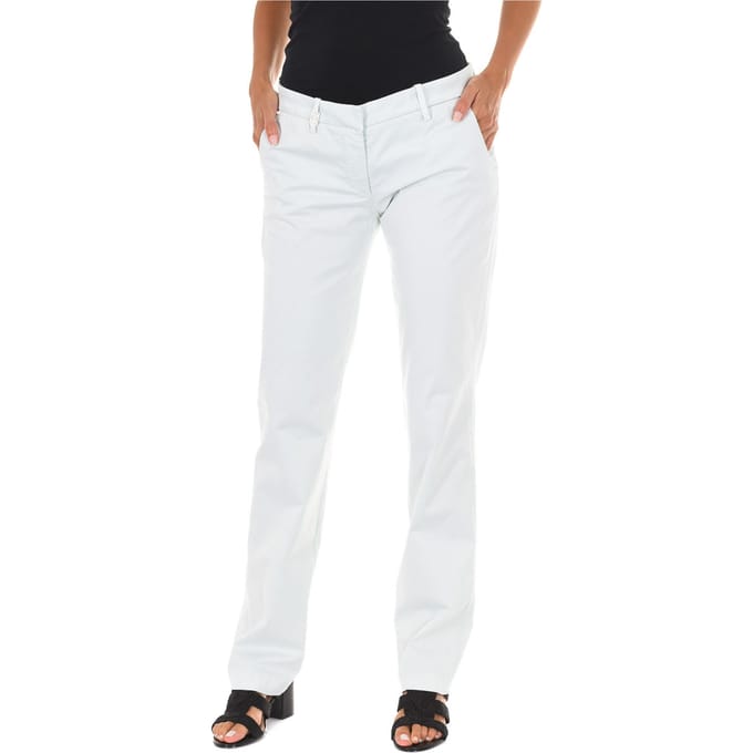 Lange Chinese broek met rechte zomen 70DBF0028-R123 vrouw