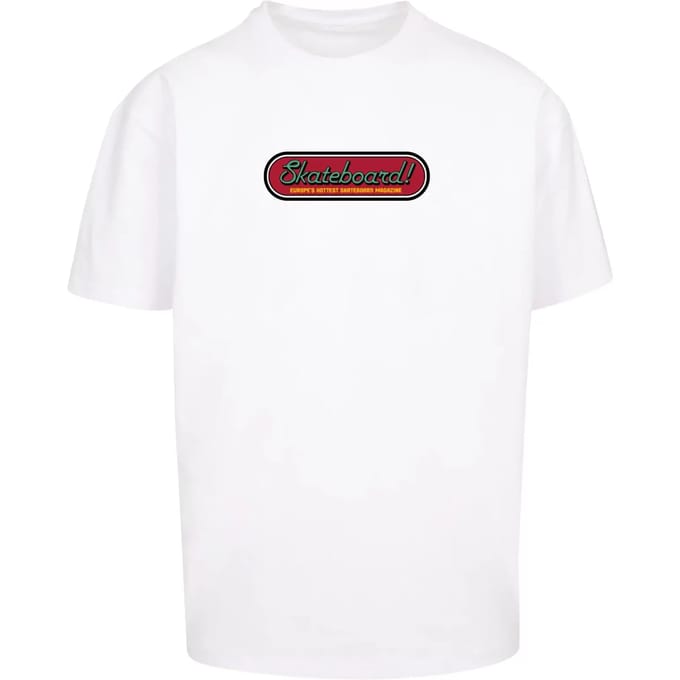 Merchcode - The Skateboard Magazin Cover No 11 Oversize Heren Tshirt - XS - Wit