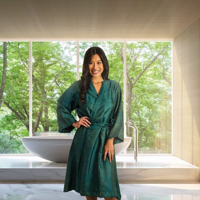 Kayori Ichiro Groen Kimono Tencel - Donkergroen - M