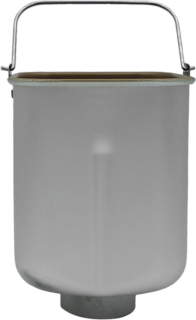 Broodmachine Emmer - Broodbak Binnenpot - Brood Bakken - Antiaanbaklaag - 14.3x14.3x19.4 cm - Grijs