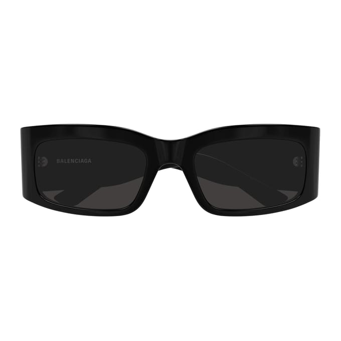 Balenciaga Logo Onregelmatige Vorm Zonnebril Unisex Zonnebril Zwart BB0328S001 Basic Packaging-Eyeglass Case black