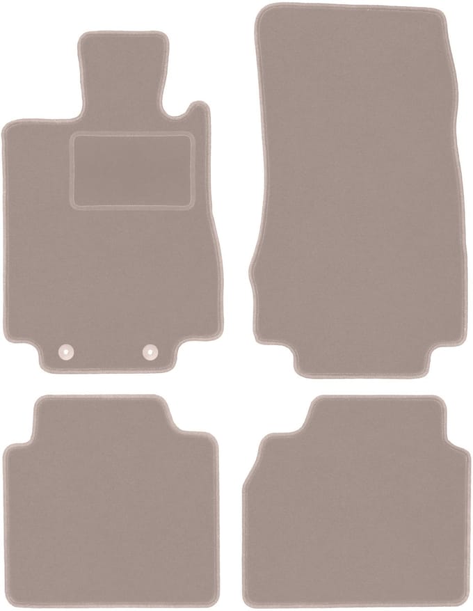 Beige velours matten voor: Mercedes S W220 lang (1998-2005)