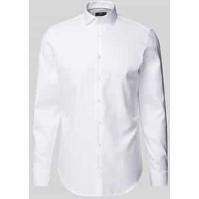 Slim fit zakelijk overhemd met haaikraag