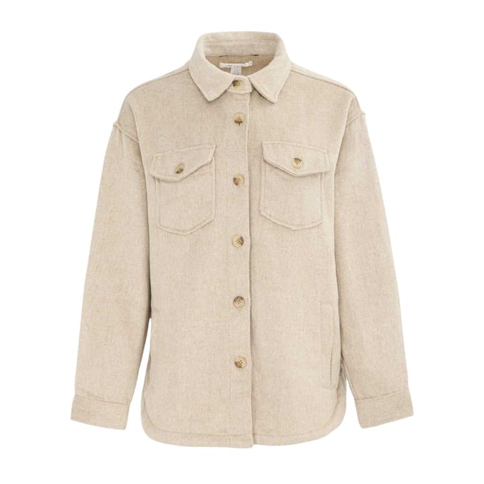 Miso Dames Wol Lange Mouwen Shirt (Beige)