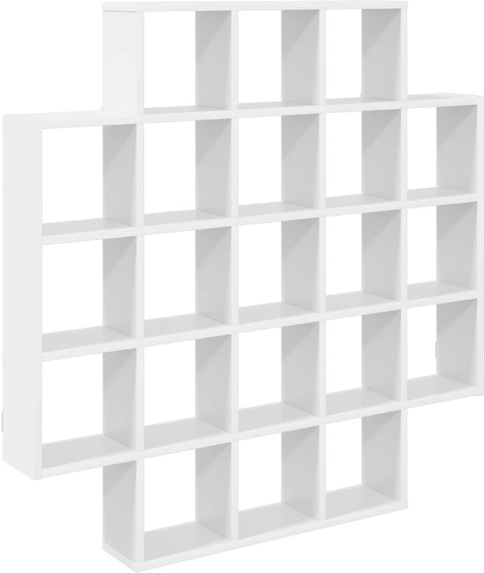 vidaXL - Wandplank - Wit - 100 - x - 13 - x - 100 - cm - Bewerkt - hout