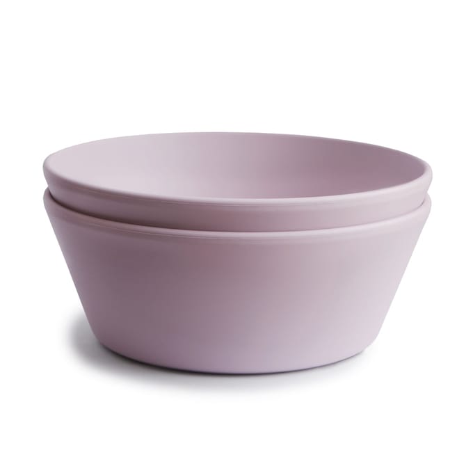 Mushie ronde kommen set van 2 - Soft lilac