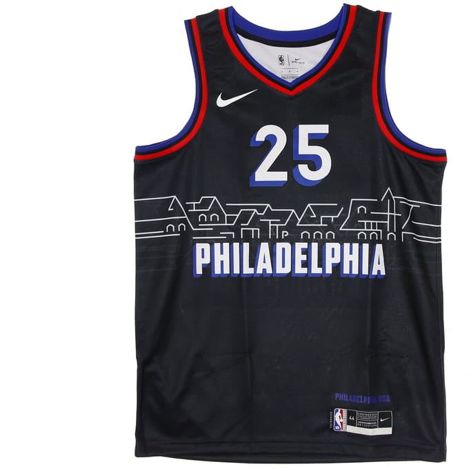 Basketbaltanktop voor heren Nba Swingman Jersey City Edition 2020 nr. 25 Ben Simmons Phi76e zwart