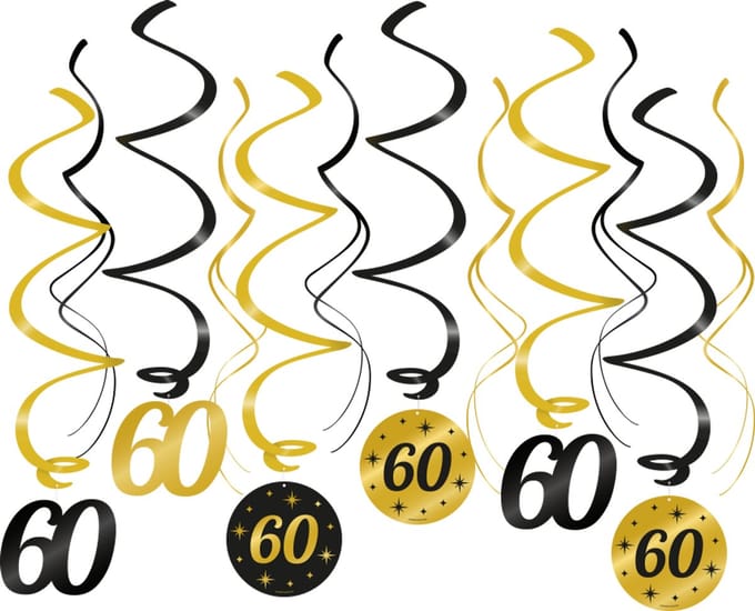 Paperdreams - 6 Swirls Classy Party - 60 jaar