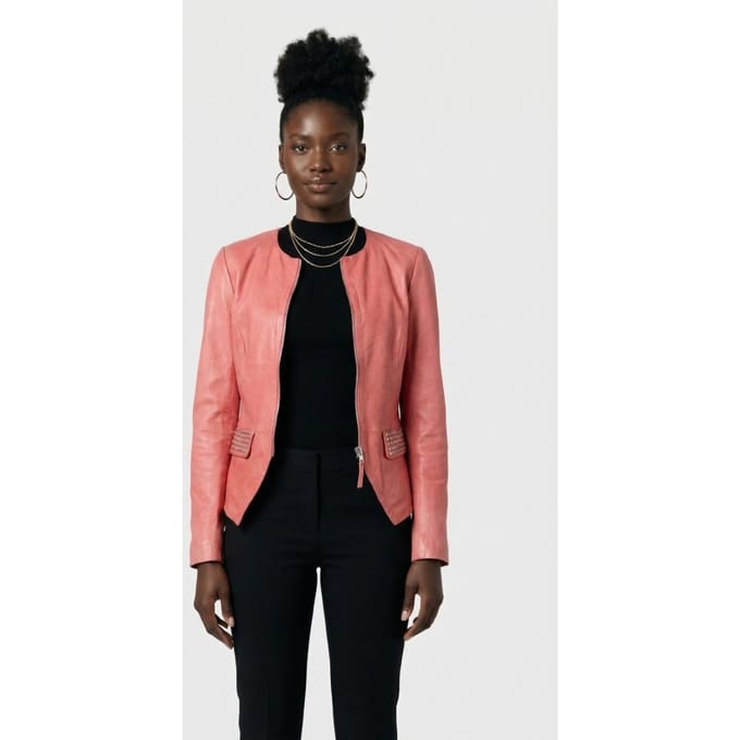 DNA Amsterdam Rimini Pink Red Taglia: 1 | Giacche di pelle Outlet | Donna | Rosa