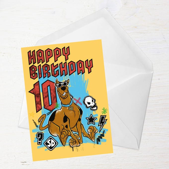 Scooby Doo 10th Birthday Greetings Card - Standard Card