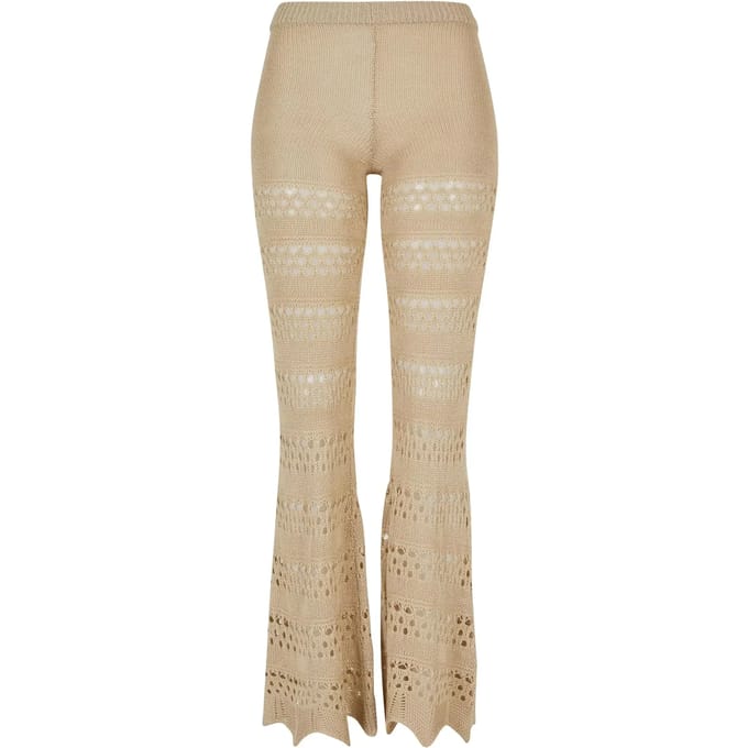 Urban Classics - Flared Crochet Knit Legging - XXL - Beige