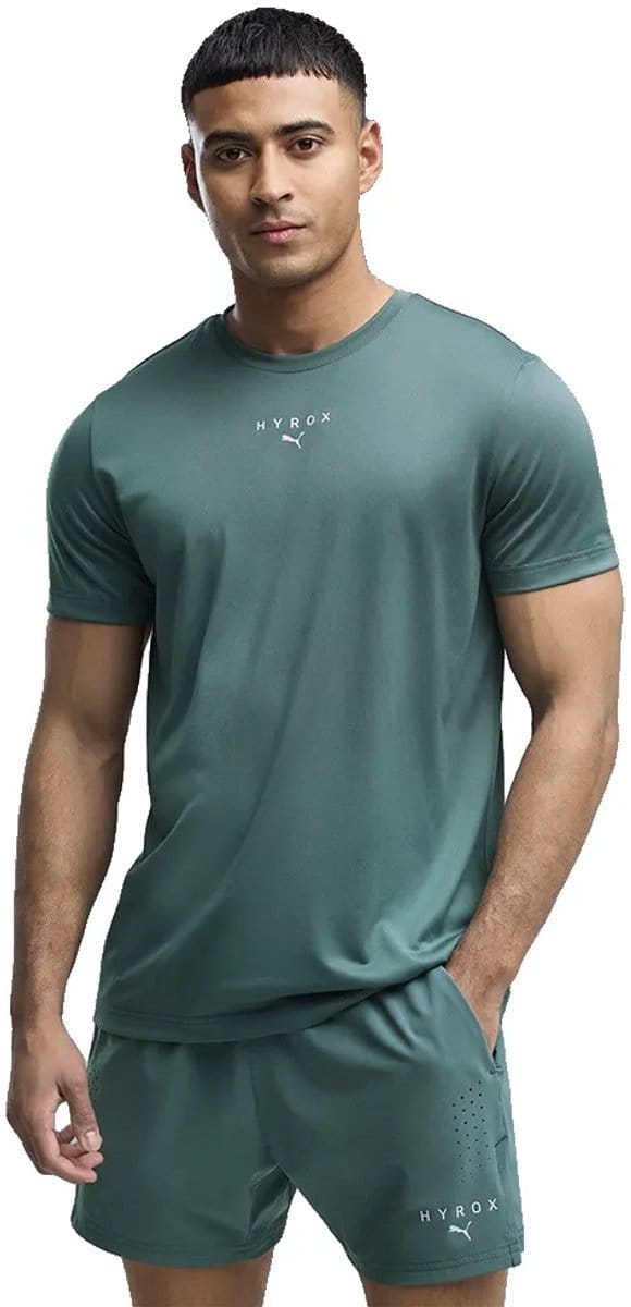 Regular fit sport-t-shirt met logoprint model 'M PUMA X HYROX'