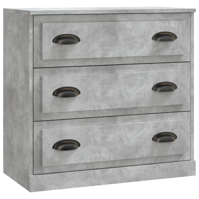 vidaXL - Dressoirs - 2 - st - bewerkt - hout - betongrijs