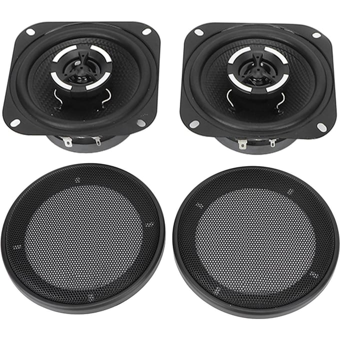 1 Paar 4,2 inch Auto Audio Luidsprekers Koepel Voertuig Tweeter 4 Ohm 12V Luidsprekers Universeel voor Auto black