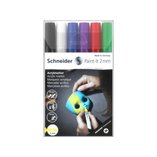 Schneider acrylmarker - Paint-It 310 - 2mm - etui 6 stuks - S-120195