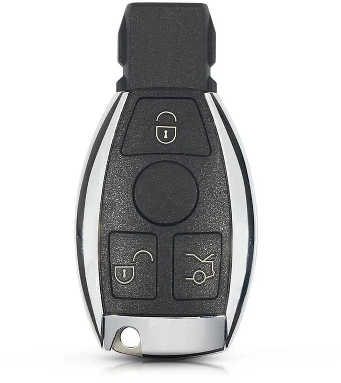 XEOD Autosleutelbehuizing - sleutelbehuizing auto - sleutel - Autosleutel / Geschikt voor: Mercedes 3 Knops smart sleutel