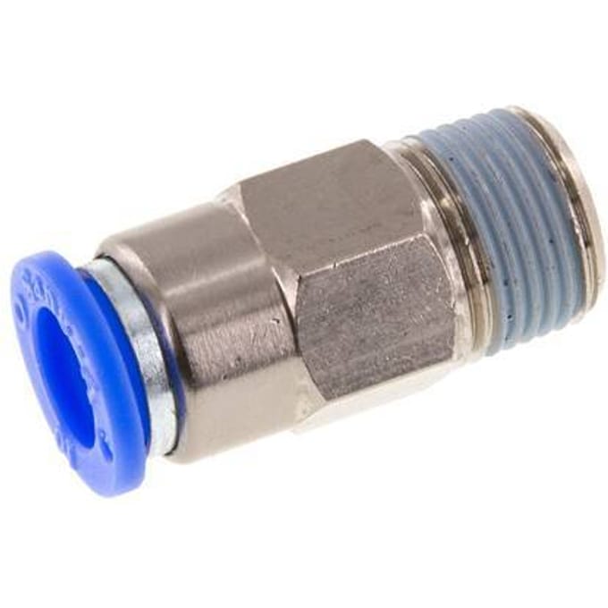 10mm & R3/8'' Zelfsluitende Insteekkoppeling Vernikkeld Messing/PBT Buitendraad 0-10 bar