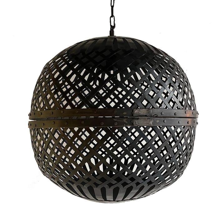 by Mooss - Lantaarn - Marrakech - Hangend - 45 cm - ijzer - Vlechtwerk - Stoer