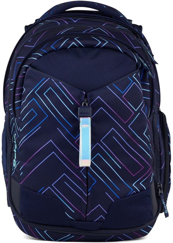 satch schoolrugzak met laptopvak Match Purple Laser donkerblauw