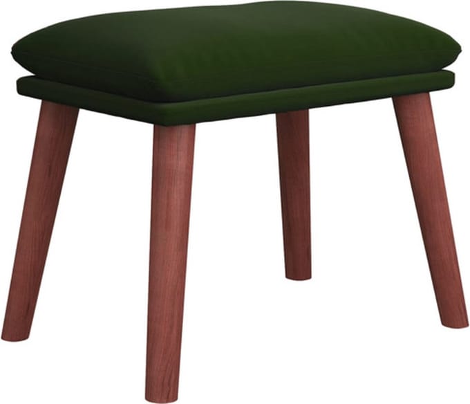 vidaXL - Voetenbank - 45x29,5x35 - cm - fluweel - donkergroen