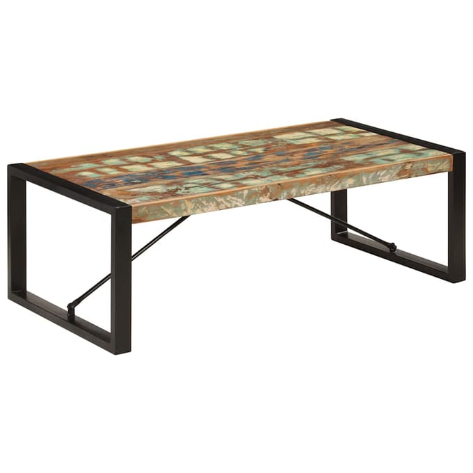 vidaXL - Salontafel - 120x60x40 - cm - massief - gerecycled - hout