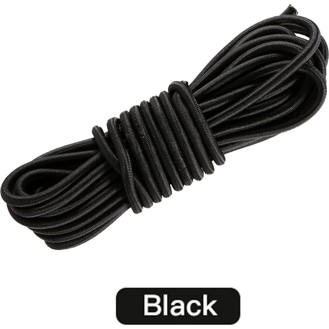 5 Mètres 4mm   5mm Corde Élastique Bungee pour Kayak Bateau 4mm noir