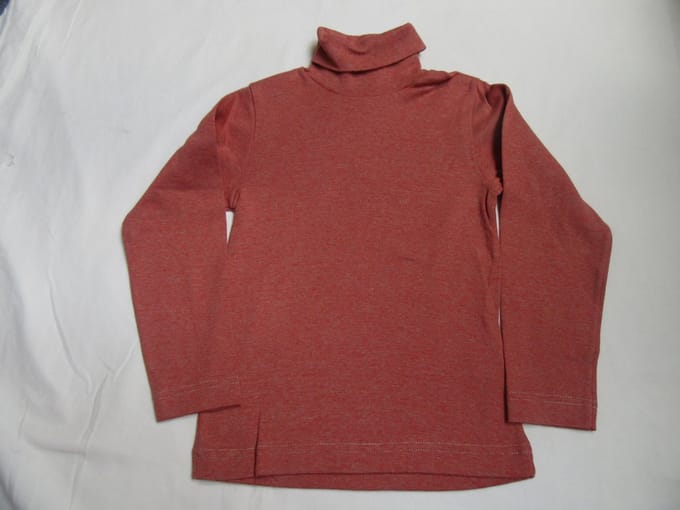 petit bateau , trui , coltrui, sous pull , streepje rood, 6 jaar
