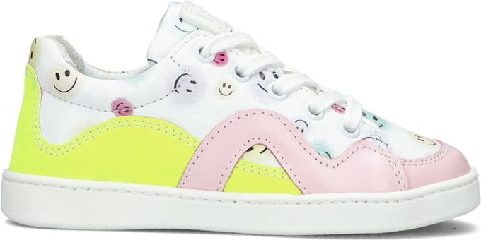 Jochie & Freaks Zoe Lage sneakers - Leren Sneaker - Meisjes - Wit - Maat 25