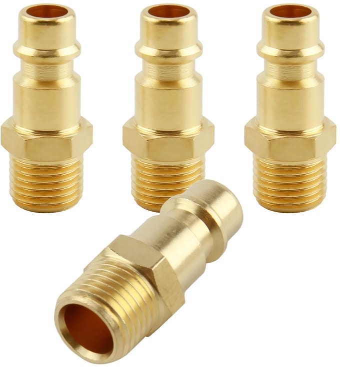 Dailygoods- Persluchtaansluitingen Set van 4 - Messing Connectoren